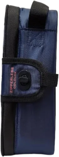 Vista 2 de Arctic Zone Bolsa de almuerzo con forro duro extraíble, divisor ajustable y bandeja de almuerzo integrada, azul marino/rojo