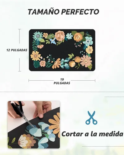 Vista 7 de AMOAMI Tapete de café absorbente con parte trasera de goma para secar platos para encimera de cocina, accesorios de bar para debajo de la cafetera