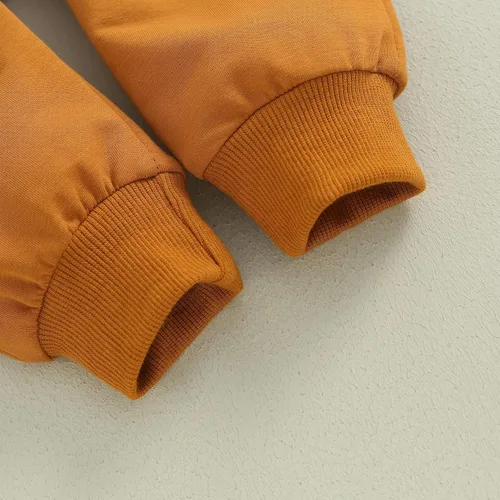 Vista 7 de Conjunto de 2 piezas de sudadera de manga larga para bebé, niño y niña, con cintura elástica, conjunto de 2 piezas
