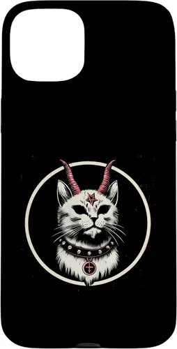 Vista 9 de Funda para iPhone 17 de Baphomet Satánico Oculto de Gato del Diablo
