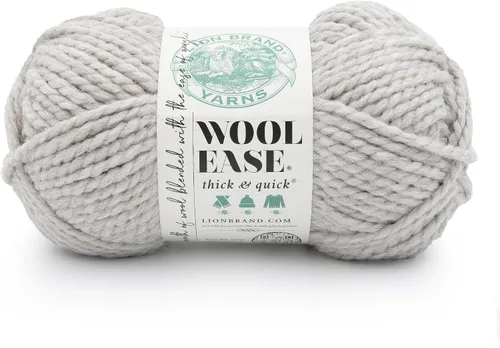 Vista 99 de Lion Brand Yarn - Ovillo de lana Wool-Ease Thick & Quick color fuerza aérea Super Bulky Wool Acrylic Blend Fiber for Soft Hats, Sweaters, Chunky