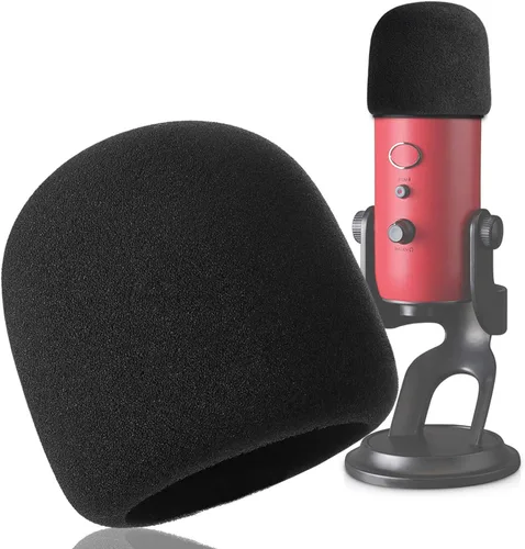 Vista 8 de YOUSHARES Parabrisas de micrófono de espuma - Funda de micrófono de gran tamaño para Blue Yeti, Yeti Pro, MXL, Audio Technica y otros micrófonos