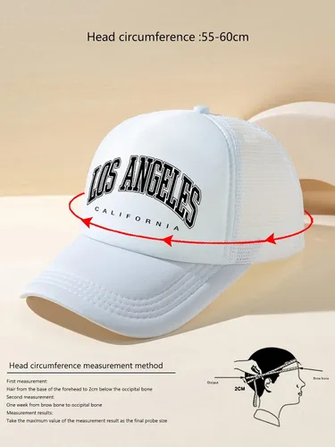 Vista 4 de WDIRARA Gorra de béisbol ajustable con estampado gráfico de letras para hombre, sombrero deportivo al aire libre