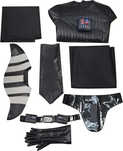 Vista 7 de Disfraz de Darth para adultos, uniforme de Vader de lujo, disfraz de fiesta de Halloween, conjunto completo de capa