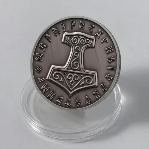 Vista 7 de AtSKnSK Moneda vikinga (guerrero de barba roja)