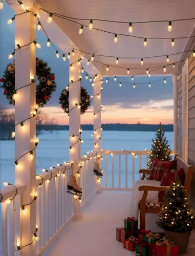 Vista 6 de C7 Luces de Navidad, 7.6 metros de luces de cadena C7 transparentes de Navidad con 27 bombillas C7 de luz blanca cálida, luces de cadena vintage