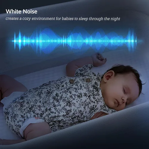 Vista 3 de VaVaSoo - Cuna mecedora automática, moisés eléctrico con 3 velocidades, cama mecedora con ruido blanco, cuna eléctrica para bebés de 0 a 6 meses