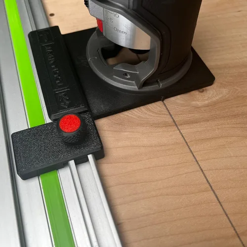 Vista 3 de Adaptador de riel guía ToolCurve compatible con enrutador Milwaukee - Fabricado en EE. UU