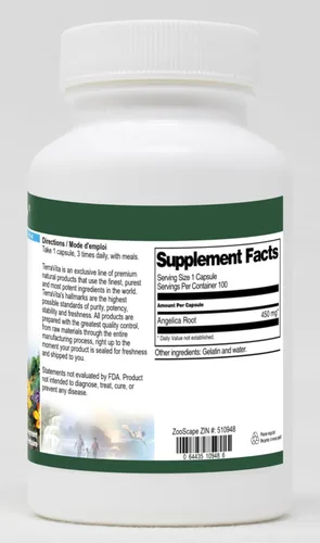 Vista 2 de Raíz de Angélica - 450 mg (100 Cápsulas, ZIN: 510948) - Paquete de 3