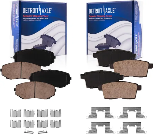 Vista 29 de Detroit Axle - Pastillas de freno traseras para Toyota Prius 2012-2015 Prius Plug-In 2017-2018 Corolla iM 2016 Sion iM 2011-2017 Lexus CT200h