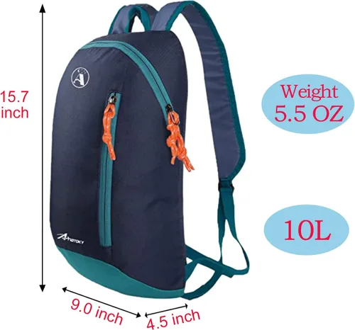 Vista 3 de Anatoky Mini mochila pequeña para exteriores, resistente al agua, ligera, casual, senderismo, camping, viaje, paquete de día, 10 L