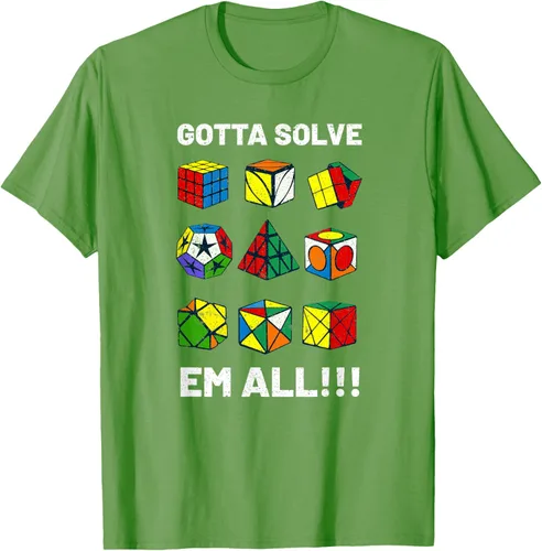 Vista 18 de Camiseta competitiva Puzzle Cube Gotta Solve Em All Speed Cubing