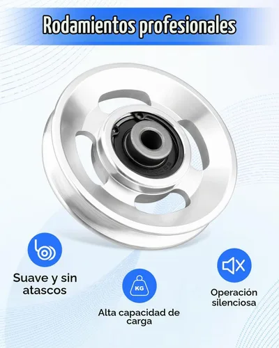 Vista 5 de Rueda de polea de cable de aleación de aluminio apta para equipos de gimnasio en casa, accesorios de extracción de máquina de ejercicios, 6