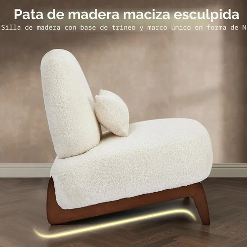 Vista 5 de Morden Fort Juego de Sofá Boucle de 2 Piezas, Conjunto de Sofás Tapizados Modernos Duraderos Cómodos Boucle Aptos para Mascotas, Silla sin Brazos