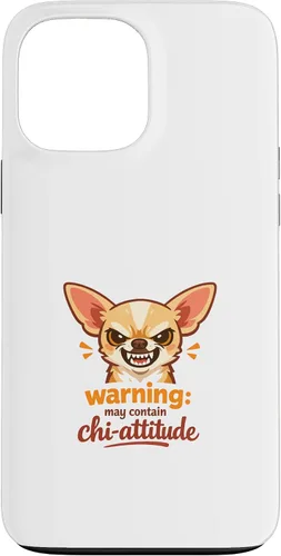 Vista 24 de Chihuahua Attitude Warning - Carcasa para iPhone XR