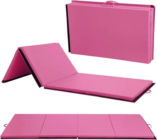Vista 10 de Gymnastics Tumbling Mat Portable Gymnastics Mat Foldable Tumbling Mat 2ft W 6ft L/4ft W 6ft L/4ft W 8ft L/4ft W 10ft Exercise Mat Yoga Mat with