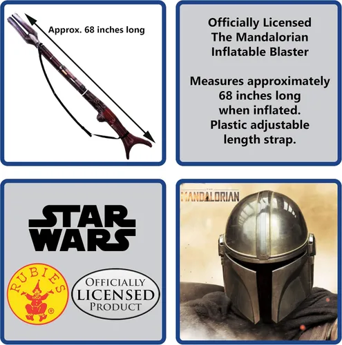 Vista 4 de Rubies Star Wars The Mandalorian Blaster inflable grande