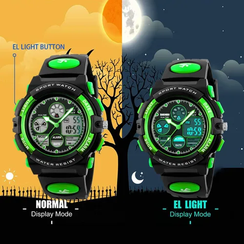 Vista 4 de Kids Digital Sport Watch, Boys Girls Waterproof Sports Outdoor Watches Children Casual Electronic Analog Quartz Wrist Watches with Alarm Stopwatch