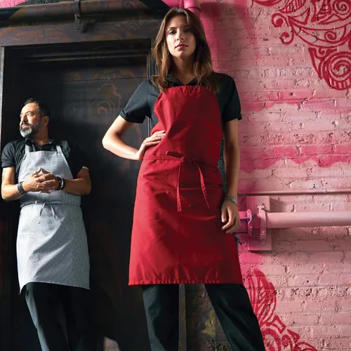 Vista 4 de Uncommon Threads Delantal con peto de restaurante clásico unisex para uniforme de trabajo