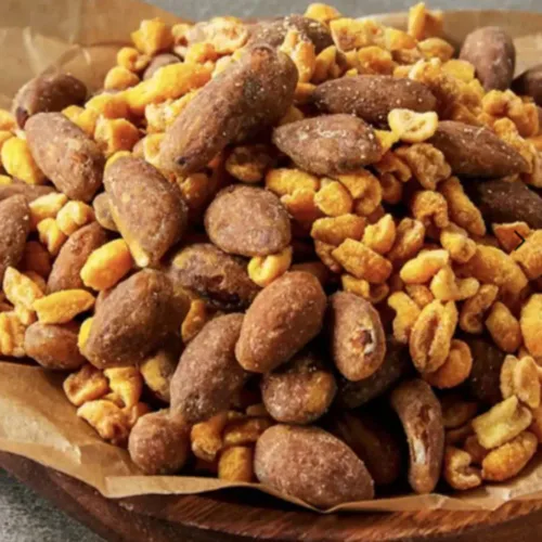 Vista 4 de [Oficial Gilim HBAF] Maíz coreano horneado crujiente con almendras y nueces Nutritivo y sin gluten Almuerzo para niños, merienda para después