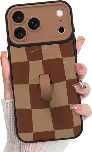 Vista 26 de KANGHAR Compatible con iPhone 17 Pro Case Spot Pattern - Negro Mancha rosada negra
