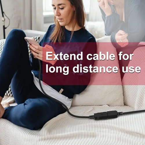 Vista 4 de SSSGRGB - Cable de extensión USB 3.0 de 5 pies, cable de extensión USB macho a hembra, transferencia de datos de 5 Gbps y carga para teclado, mouse