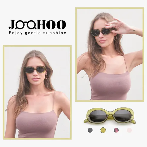 Vista 5 de Oval Y2K Sunglasses for Women Polarized UV Protection Vintage Retro Gafas De Sol Lentes De Sol