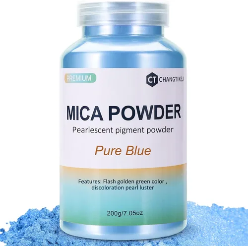 Vista 25 de CHANGTIKEJI Polvo de Mica, 24 Colores - 10g/Botella de Polvo de Pigmento Natural para Resina Epoxy, Fabricación de Jabón, Velas, Brillo de Labios