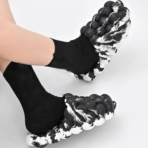 Vista 3 de Tkieio Lychee - Sandalias unisex de lichi para aliviar el estrés, sandalias de masaje para baño y playa, sandalias de EVA