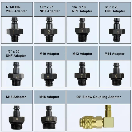 Vista 5 de JoyFans Herramienta probadora de presión de aceite, kit de medidor de presión de aceite de 0-140PSI para sistema de combustible, sensor mecánico