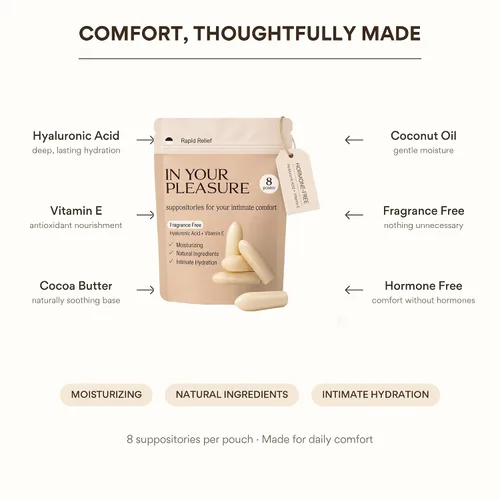 Vista 5 de Vaginal Moisturizer Suppositories for Dryness, Hyaluronic Acid (2 Pack)