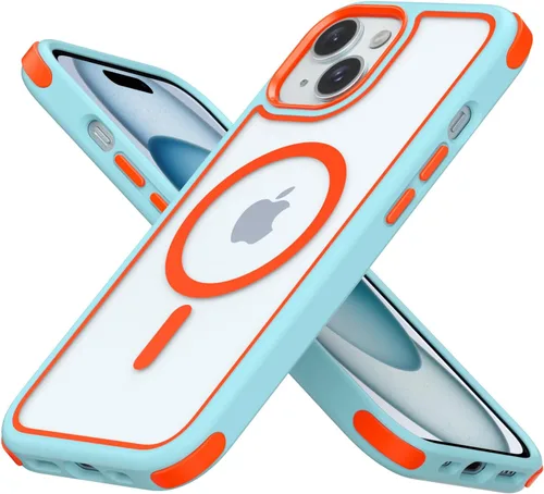 Vista 14 de Mobnano Funda para iPhone 13 Pro, compatible con MagSafe, funda transparente con anillo magnético, diseño multicolor protector a prueba de golpes