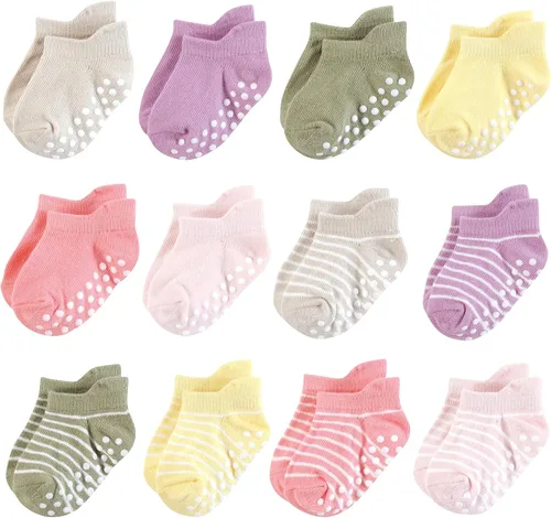 Vista 5 de Hudson Baby Calcetines antideslizantes unisex para bebé, Rosado