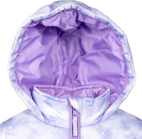 Vista 5 de Disney Frozen - Chaqueta acolchada con cremallera para niñas pequeñas (2T - 7-8)