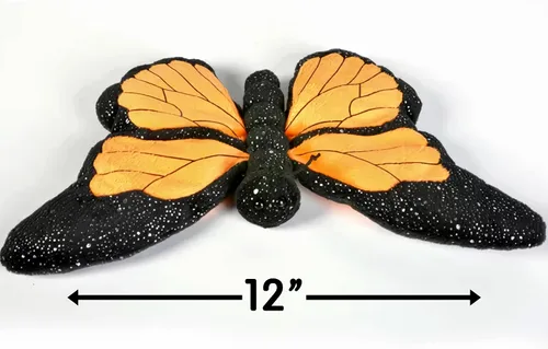 Vista 2 de Rhode Island Novelty Charming Sparkle Monarch Butterfly - Peluche suave para niños, 12 pulgadas