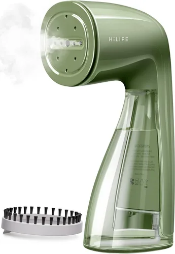 Vista 3 de HiLIFE Vaporizador para ropa, diseño portátil de mano, gran capacidad de 8.1 fl oz, 700 W, fuerte vapor penetrante, elimina las arrugas