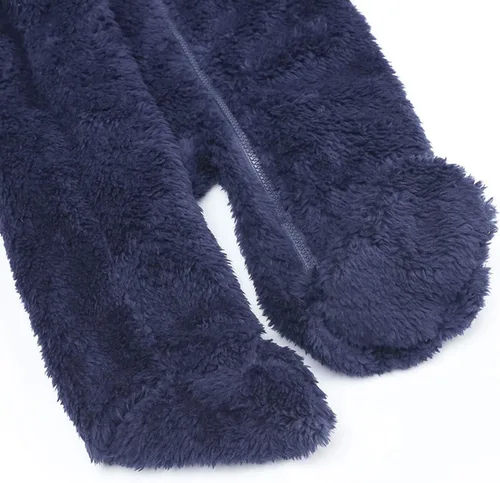 Vista 5 de Mono de bebé recién nacido con capucha de forro polar de manga larga