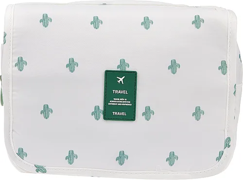 Vista 8 de Bolsa para productos cosméticos. Bolsa para colgar productos de tocador. Organizador de viaje, para hombre y mujer., Azul Flores)