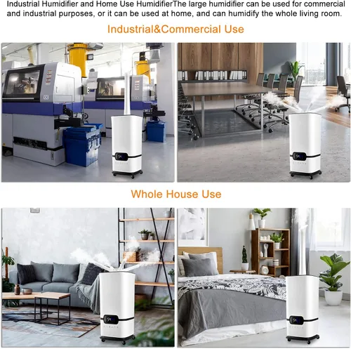 Vista 5 de JIAWANSHUN Humidificador industrial para plantas comerciales, llenado automático de agua, cobertura de 1200 pies cuadrados, salida de niebla de 50.7