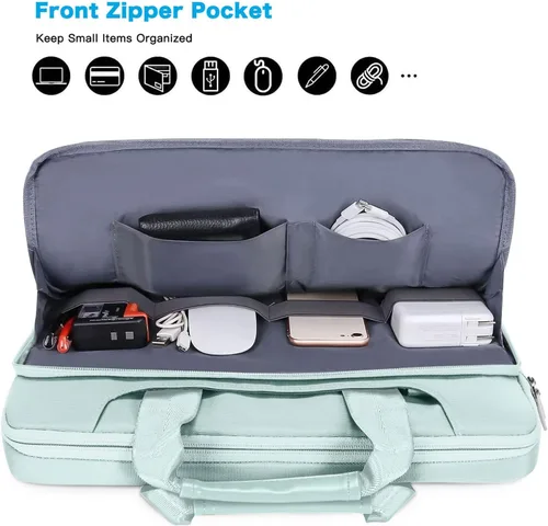Vista 3 de MOSISO 360 Bolsa Protectora para Laptop de Hombro Compatible con MacBook Air de 13 pulgadas M4 M3 M2 M1 2025-2018/Pro M2 M1 2025-2016, Funda