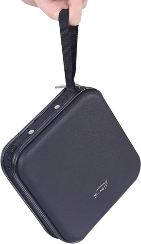 Vista 6 de Cartera de CD DVD, Capacidad de 32 Unidades, Resistente, Funda para Discos de DVD/CD para Coche, Disco de Almacenamiento Portátil para DVD/VCD