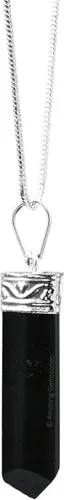 Vista 7 de Collar con colgante de cristal de turmalina negra con cordón ajustable, cristales curativos naturales y piedras para hombres, mujeres y niños
