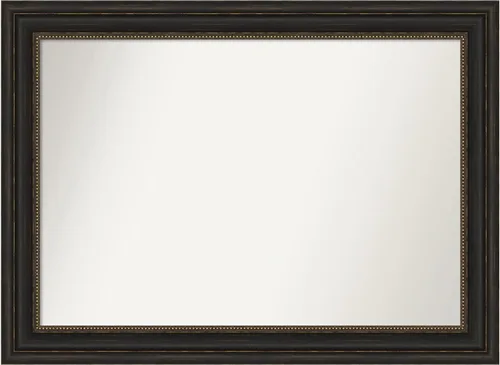Vista 899 de Amanti Art Espejo de pared personalizado no biselado (25 x 25 pulgadas), marco de bronce acentuado, varios tamaños personalizados, espejo de baño