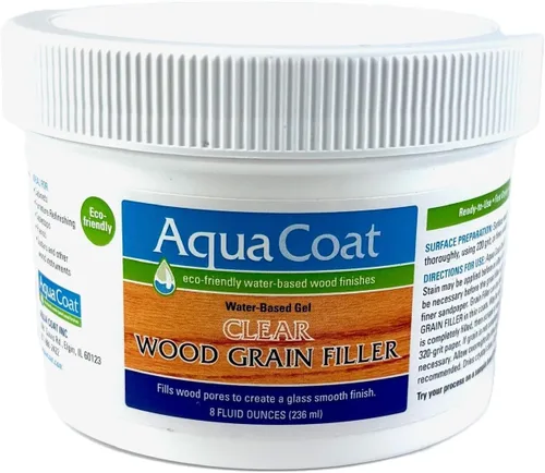 Vista 11 de Aqua Coat Gel Rellenador de Veta de Madera Transparente a Base de Agua, Secado Rápido, Bajo Olor, Bajo VOC, Lijable, Teñible y Pintable, Fácil