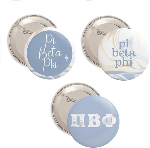 Vista 14 de Desert Cactus Pi Beta Phi Buttons Pin Sorority 3 Pieces of Variety Back Badge 2.25-inch