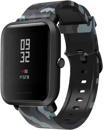 Vista 2 de FitTurn BJNAAL P36/P32/P22 - Correa de repuesto para reloj inteligente BJNAAL P36/P32/P22 Smartwatch Correa de silicona suave camuflaje deportivo
