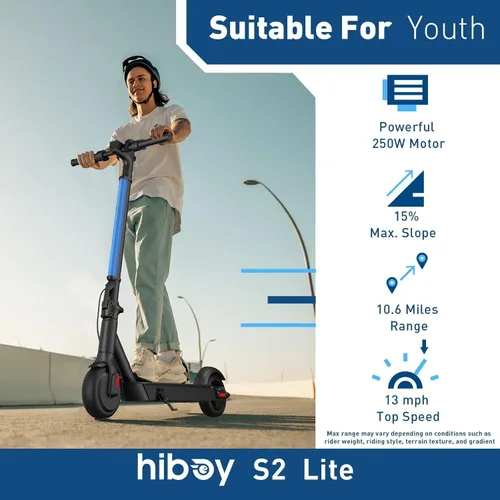 Vista 2 de Hiboy S2 Lite Electric Scooter for Teens, 13 MPH, 10.6-Mile Range