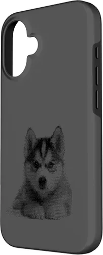 Vista 2 de Chic Husky Puppy for Dog Mom and Paw Parents Case for iPhone 16
