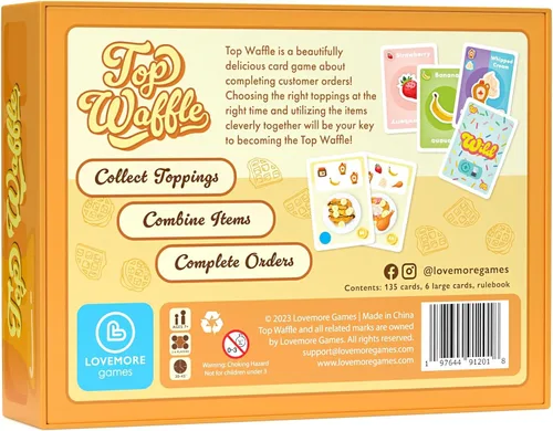 Vista 6 de Juego de cartas Top Waffle – Juego maravillosamente delicioso para niños, adolescentes, adultos y noche de juego familiar – Gran regalo para mayores