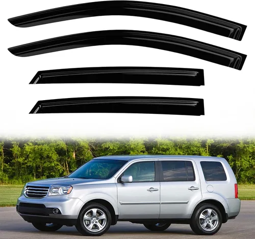 Vista 70 de 4 protectores de lluvia para Chevy Equinox 2010-2017, viseras de ventana, deflectores, parasoles, cinta de ventilación en canal hacia fuera